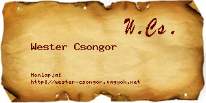 Wester Csongor névjegykártya